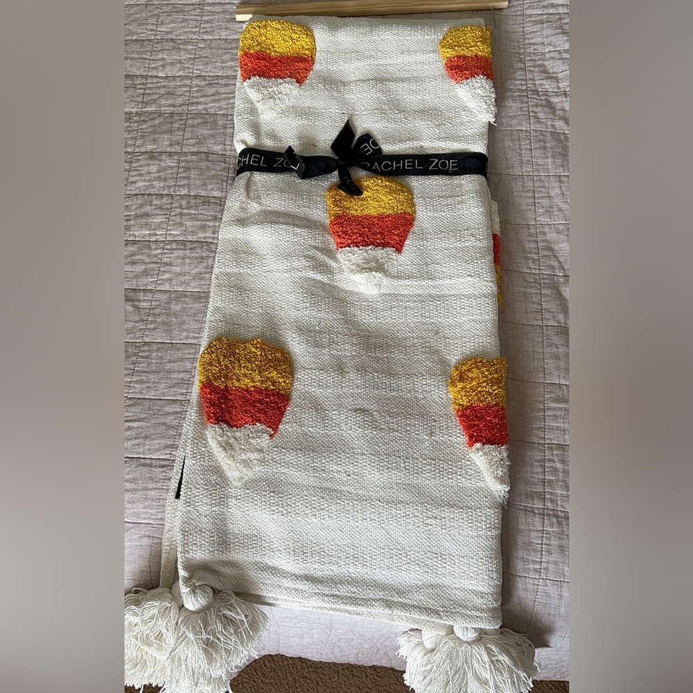 RACHEL ZOE CANDY CORN THROW BLANKET